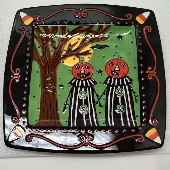Sharon Bloom Halloween Platter - Into the Woods - Bethany Lowe - Picture 1 of 3